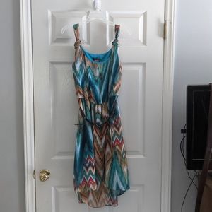 Bisou Bisou multi-colored sleeveless summer dress